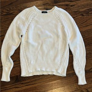 Women’s J Crew white knit sweater size XS